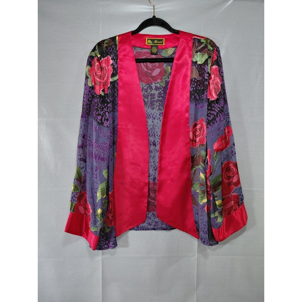 Mirasol Floral Silk Blend Open Kimono